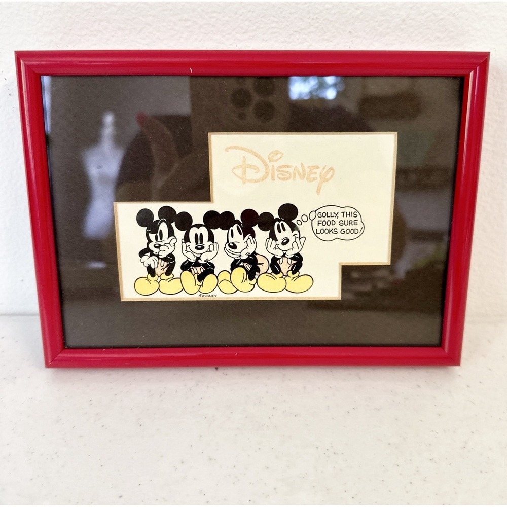 Disney Animation Mickey Mouse Framed Golly This Food Sure Looks Good Framed‎ Pic